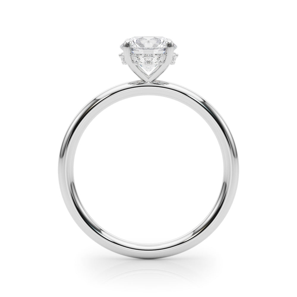 Eva Round Lab Grown Diamond Solitaire Engagement Ring IGI Certified-VIRABYANI